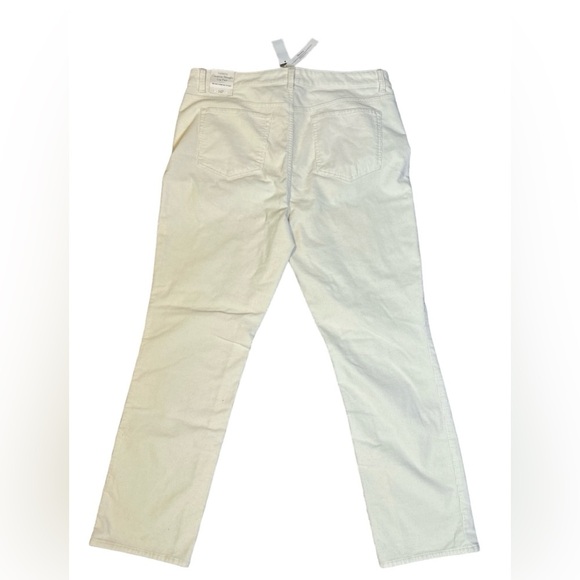 Talbots Women's Corduroy Straight Leg Pants Size 14P 14 Petite Cream NWT! - Picture 2 of 8